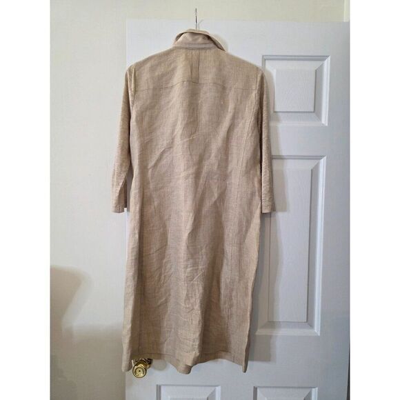 Lafayette148 Linen Beige Dress S - Picture 10 of 11